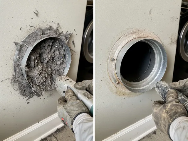 Professional clogged vent cleaning by Rehoboth Dryer Vent Cleaning in Rehoboth