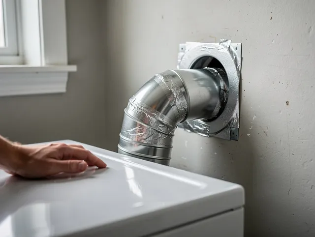 Rehoboth Dryer Vent Cleaning expert performing professional dryer vent repair and installation in Rehoboth
